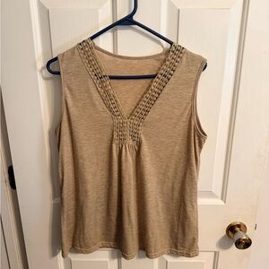 Sleeveless Tan Top